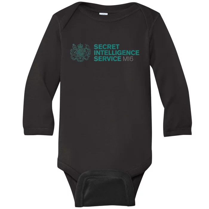 Secret Intelligence Service SIS MI6 UK Spy Agency Baby Long Sleeve Bodysuit