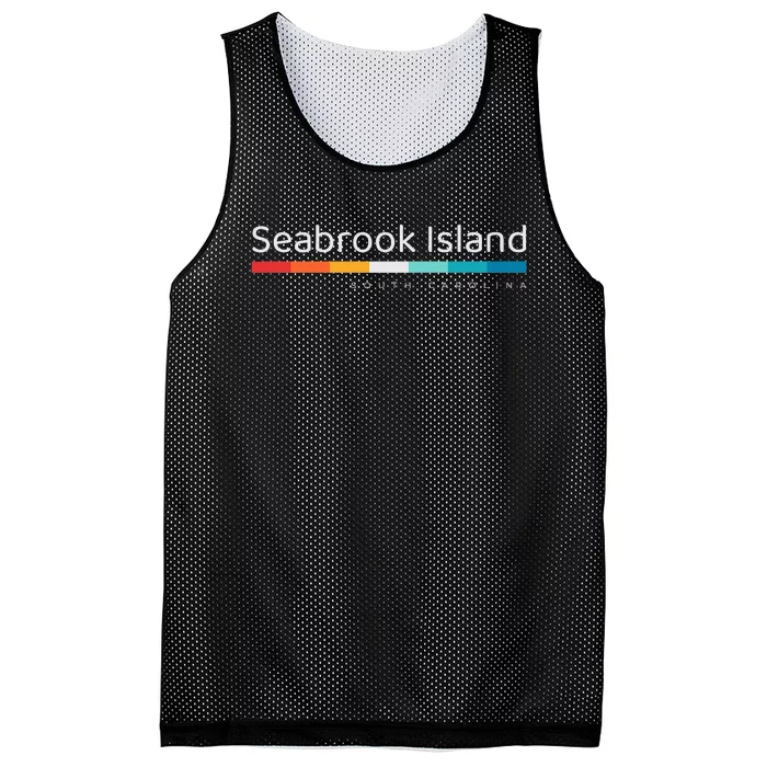 Seabrook Island SC South Carolina Retro Design Mesh Reversible Basketball Jersey Tank