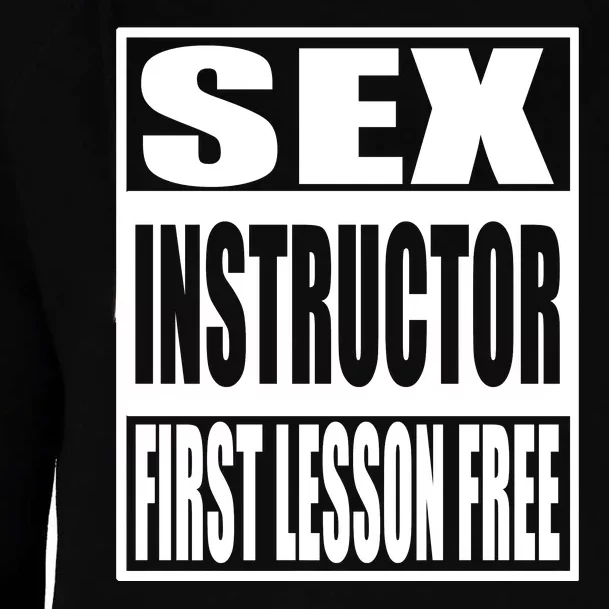 Sex Instructor Womens Funnel Neck Pullover Hood