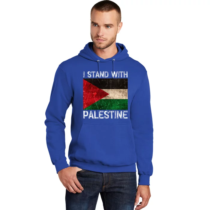 Support I Stand With Palestine Free Palestine Flag Arabic Hoodie