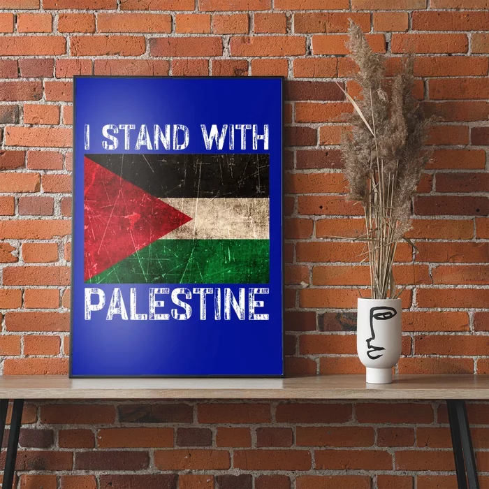 Support I Stand With Palestine Free Palestine Flag Arabic Poster