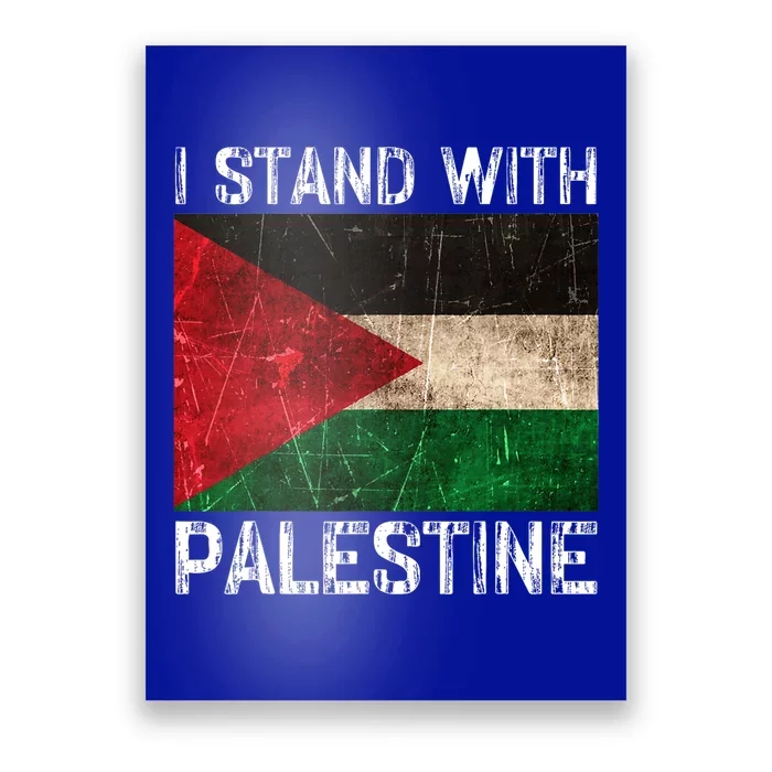 Support I Stand With Palestine Free Palestine Flag Arabic Poster