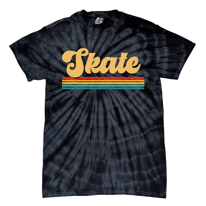 Skateboarder Ice Skating Roller Skate Skateboard Tie-Dye T-Shirt