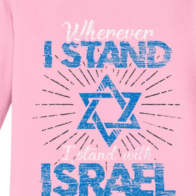 Support Israel Standing Strong Together Baby Long Sleeve Bodysuit