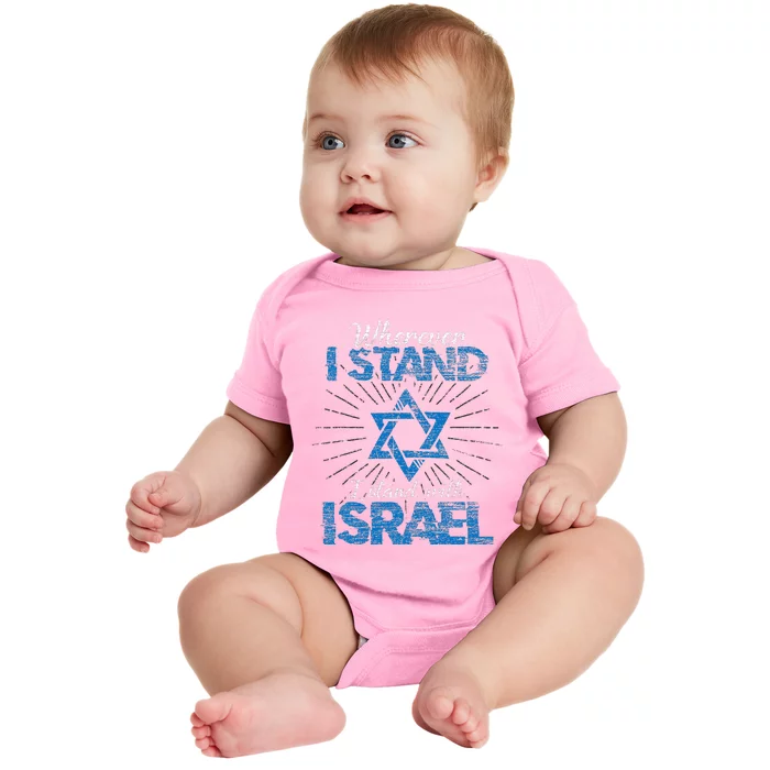 Support Israel Standing Strong Together Baby Bodysuit