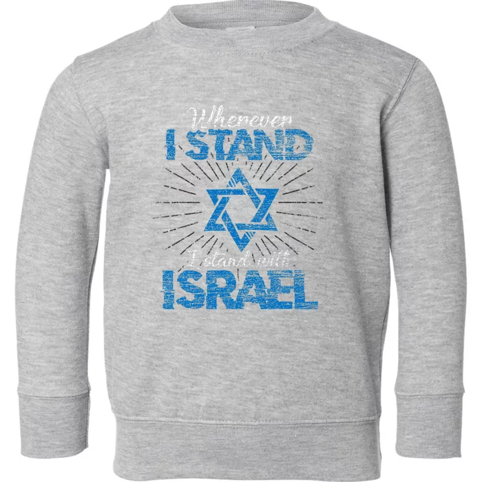 Support Israel Standing Strong Together Toddler Sweatshirt