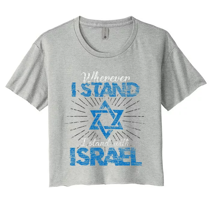 Support Israel Standing Strong Together Women's Crop Top Tee