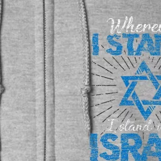 Support Israel Standing Strong Together Full Zip Hoodie