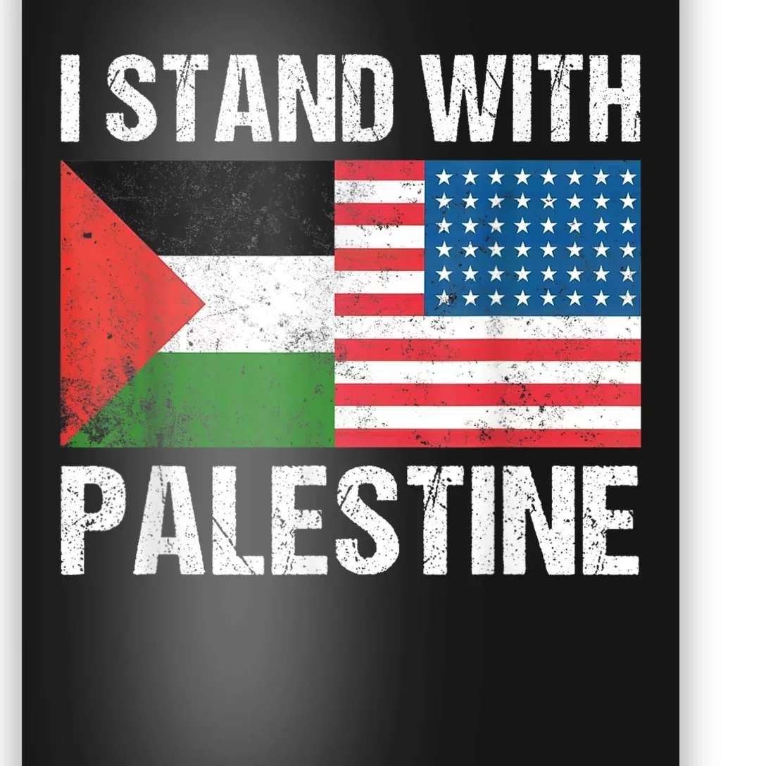 Support I Stand With Palestine Shirts Usa Flag And Palestine Poster