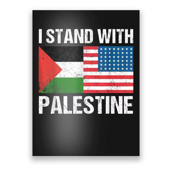 Support I Stand With Palestine Shirts Usa Flag And Palestine Poster