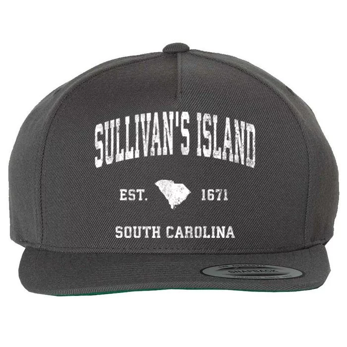 SullivanS Island South Carolina Sc Vintage Athletic Wool Snapback Cap