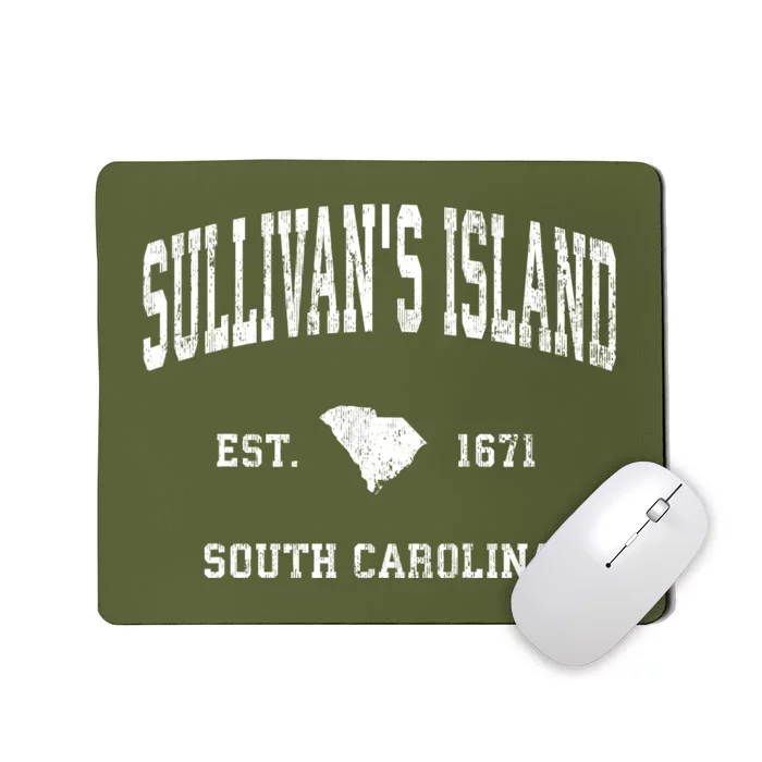 SullivanS Island South Carolina Sc Vintage Athletic Mousepad