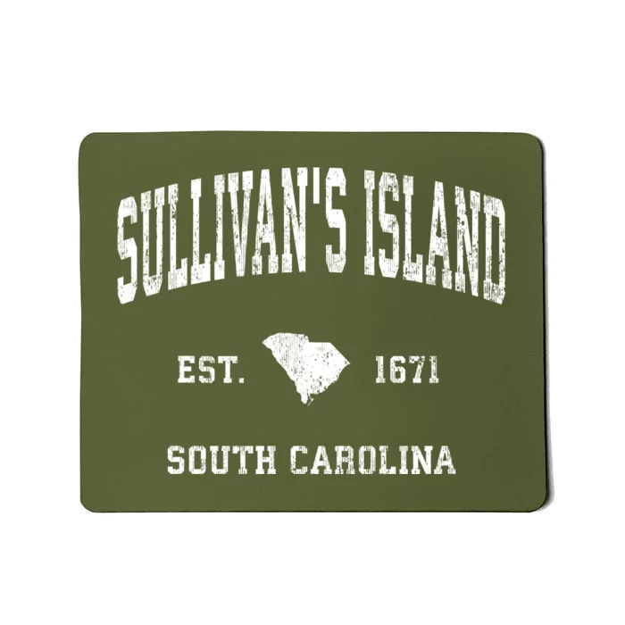 SullivanS Island South Carolina Sc Vintage Athletic Mousepad