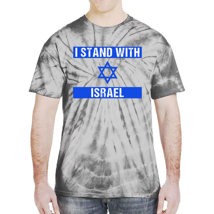 Support I Stand With Israel Jewish Heritage Israeli Flag Tie-Dye T-Shirt