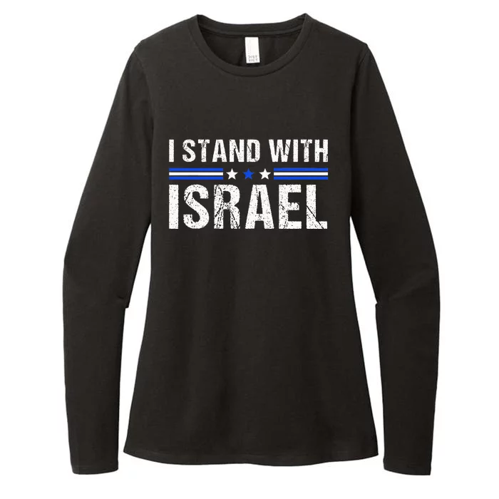 Support I Stand With Israel Jewish Heritage Israeli Flag Womens CVC Long Sleeve Shirt