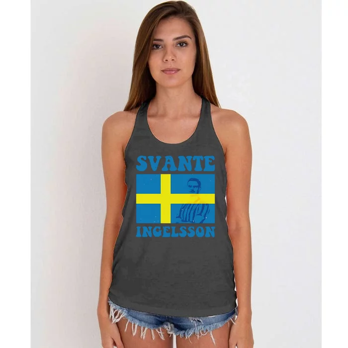 Svante Ingelsson Sheffield Wednesday Efl Flag Women's Knotted Racerback Tank