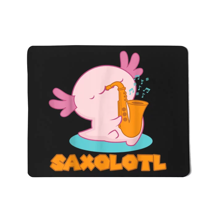 Saxolotl I Sax Bari Saxophone Pink Axolotl Mousepad