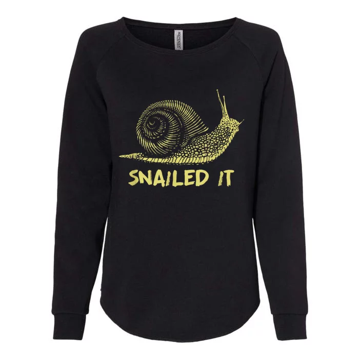 Snailed It Snail Womens California Wash Sweatshirt