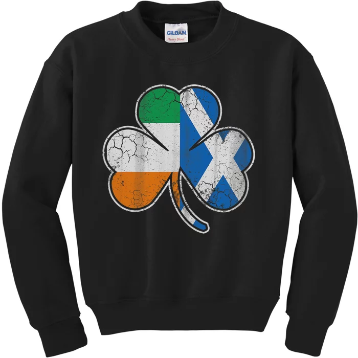 Scotch Irish Shamrock Scottish St Patricks Day Kids Sweatshirt