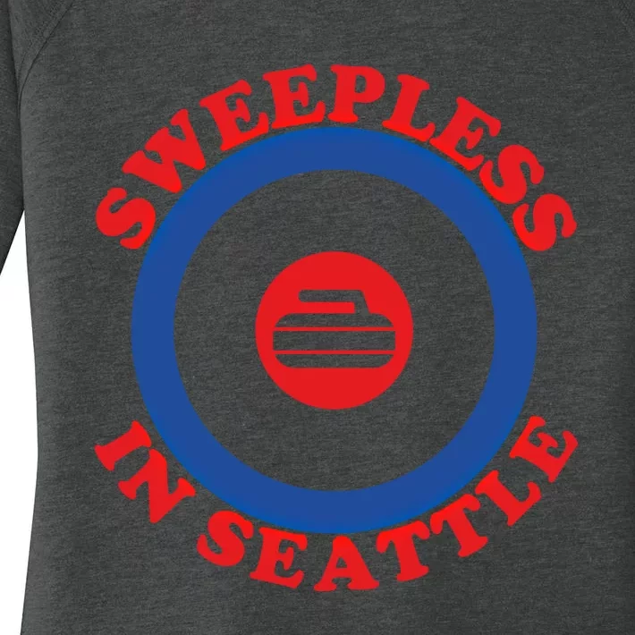 Sweepless In Seattle Curling Cute Gift Women's Perfect Tri Tunic Long Sleeve Shirt