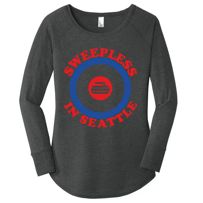 Sweepless In Seattle Curling Cute Gift Women's Perfect Tri Tunic Long Sleeve Shirt