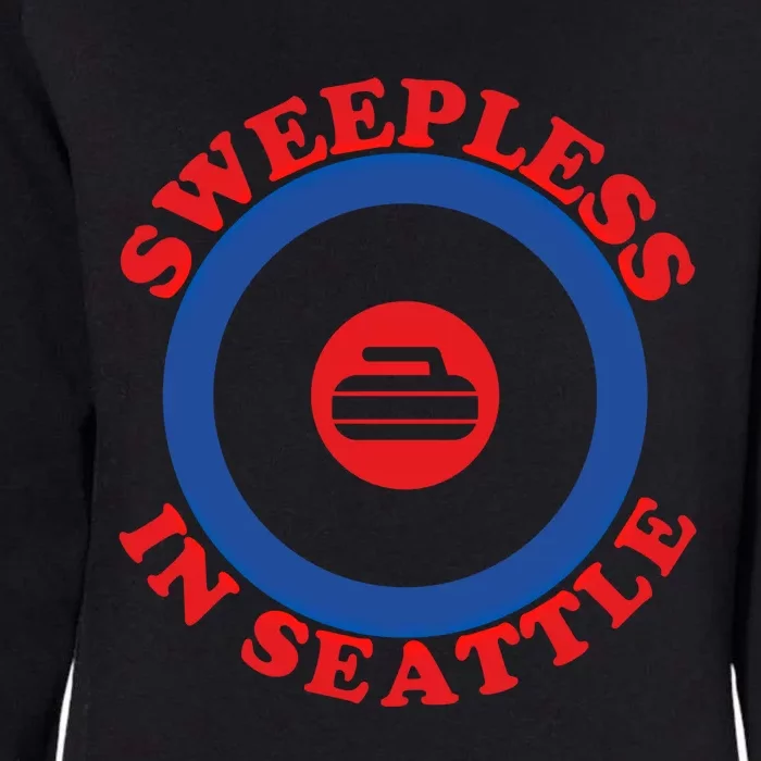 Sweepless In Seattle Curling Cute Gift Womens California Wash Sweatshirt