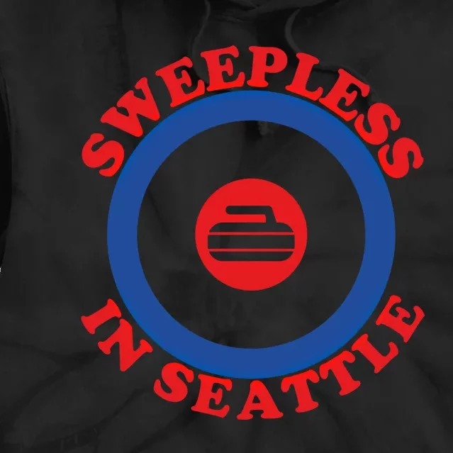 Sweepless In Seattle Curling Cute Gift Tie Dye Hoodie