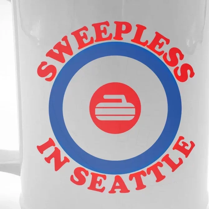 Sweepless In Seattle Curling Cute Gift Front & Back Beer Stein