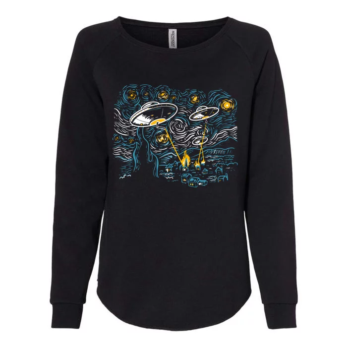 Starry Invasion Womens California Wash Sweatshirt