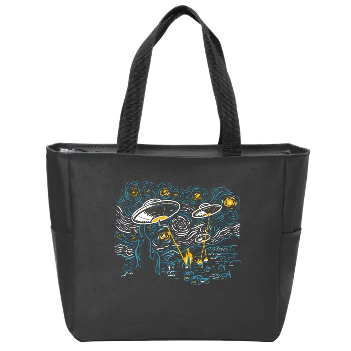 Starry Invasion Zip Tote Bag