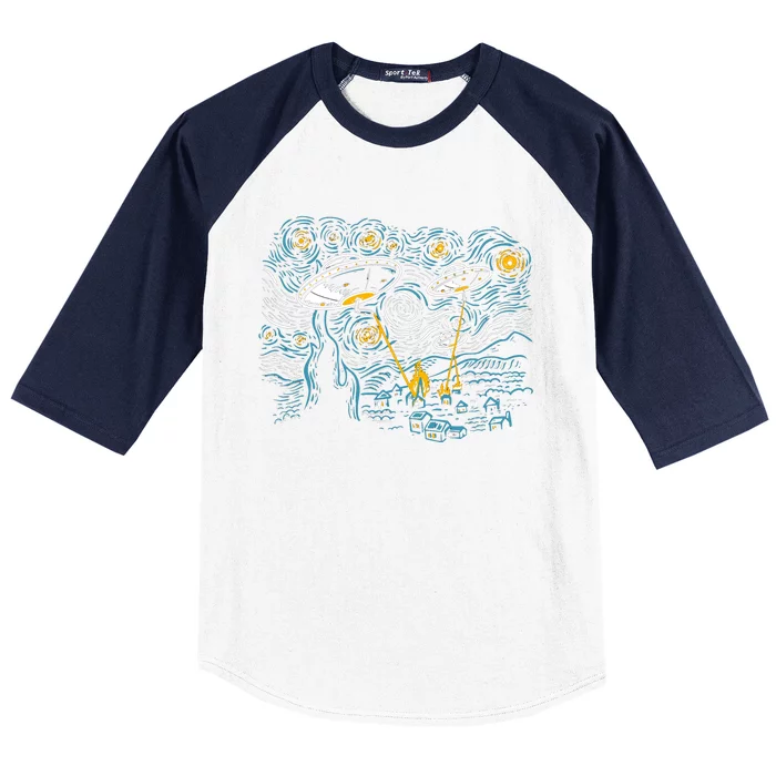 Starry Invasion Baseball Sleeve Shirt