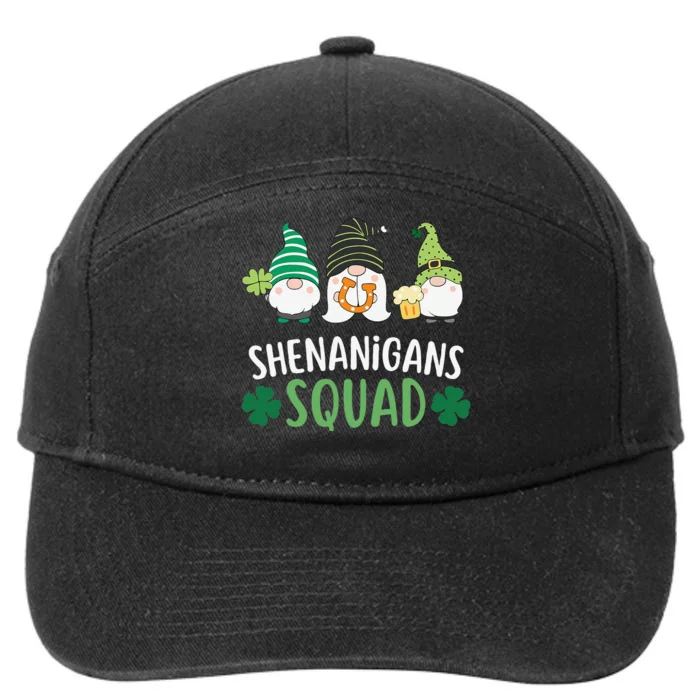 saint irish Shenanigans Squad St Patricks Day Gnomes 7-Panel Snapback Hat