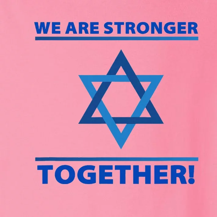 Support Israel Stronger Together Jewish David Star Toddler Long Sleeve Shirt