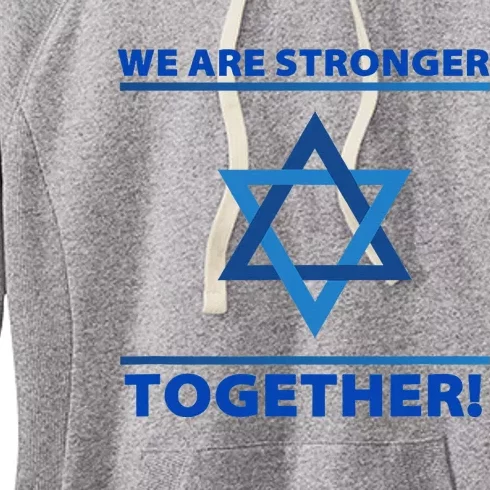 Support Israel Stronger Together Jewish David Star Women's Fleece Hoodie