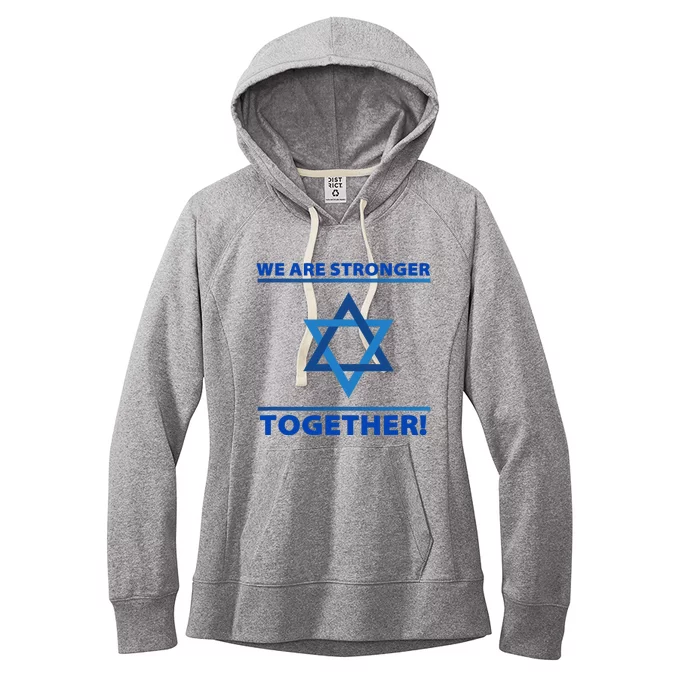 Support Israel Stronger Together Jewish David Star Women's Fleece Hoodie