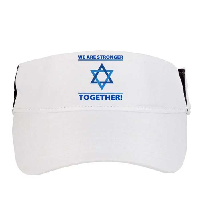 Support Israel Stronger Together Jewish David Star Adult Drive Performance Visor