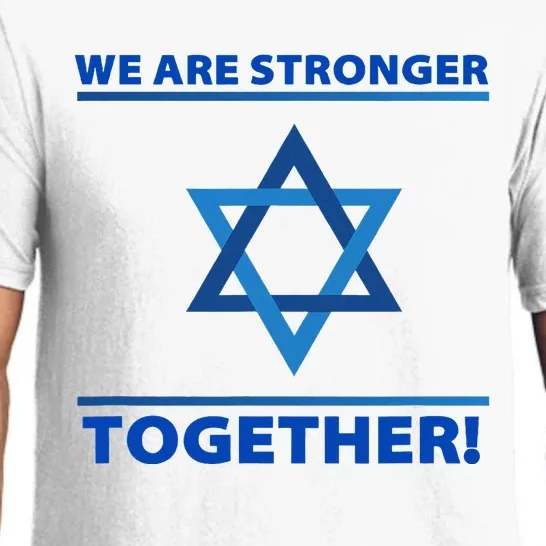 Support Israel Stronger Together Jewish David Star Pajama Set