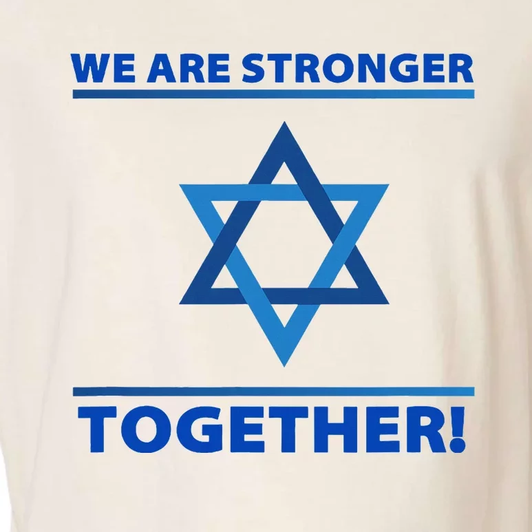 Support Israel Stronger Together Jewish David Star Garment-Dyed Women's Muscle Tee