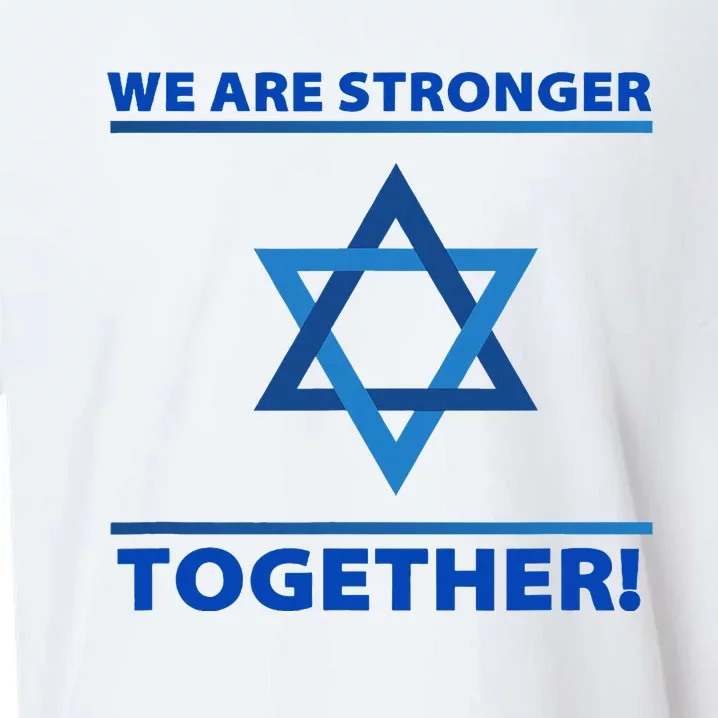 Support Israel Stronger Together Jewish David Star Sueded Cloud Jersey T-Shirt