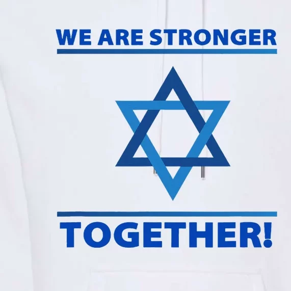 Support Israel Stronger Together Jewish David Star Premium Hoodie