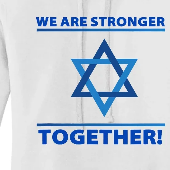 Support Israel Stronger Together Jewish David Star Women's Pullover Hoodie