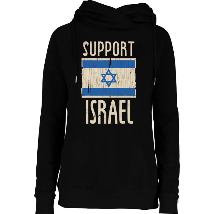 Support Israel Strong Israeli–Palestinian Conflict Womens Funnel Neck Pullover Hood