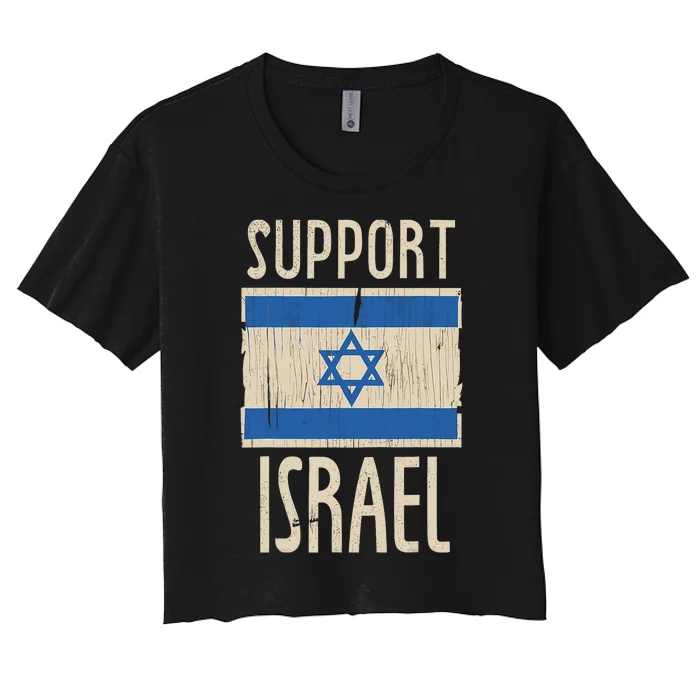 Support Israel Strong Israeli–Palestinian Conflict Women's Crop Top Tee