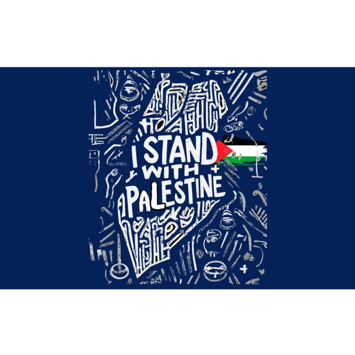 Support I Stand With Palestine Free Palestine Flag Arabic Bumper Sticker