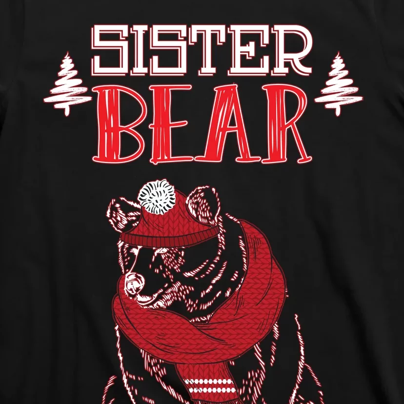 Sister Bear Christmas Santa Family Matching Pajamas T-Shirt