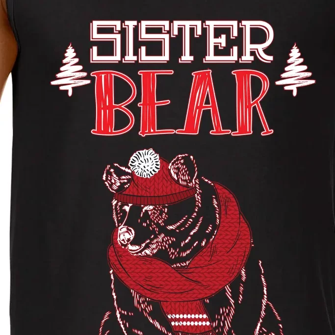 Sister Bear Christmas Santa Family Matching Pajamas Comfort Colors® Tank Top