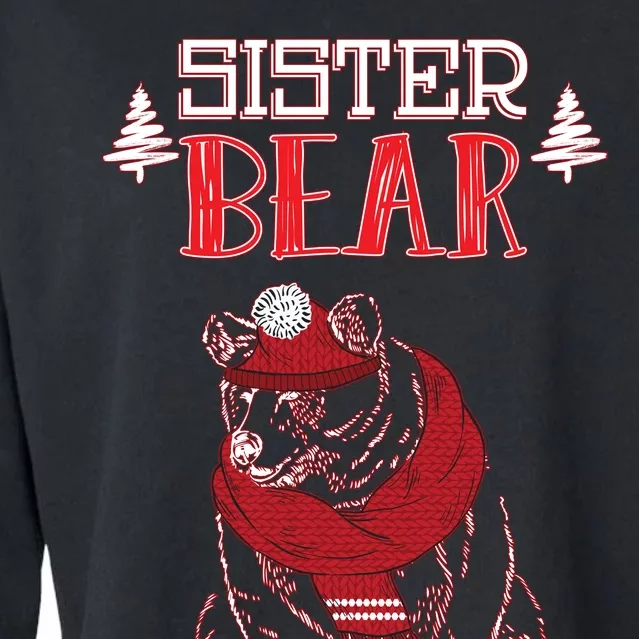 Sister Bear Christmas Santa Family Matching Pajamas Cropped Pullover Crew