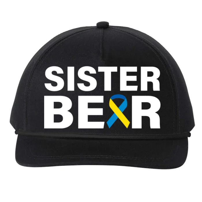 Sister Bear Down Syndrome Awareness Snapback Five-Panel Rope Hat