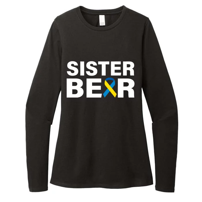 Sister Bear Down Syndrome Awareness Womens CVC Long Sleeve Shirt