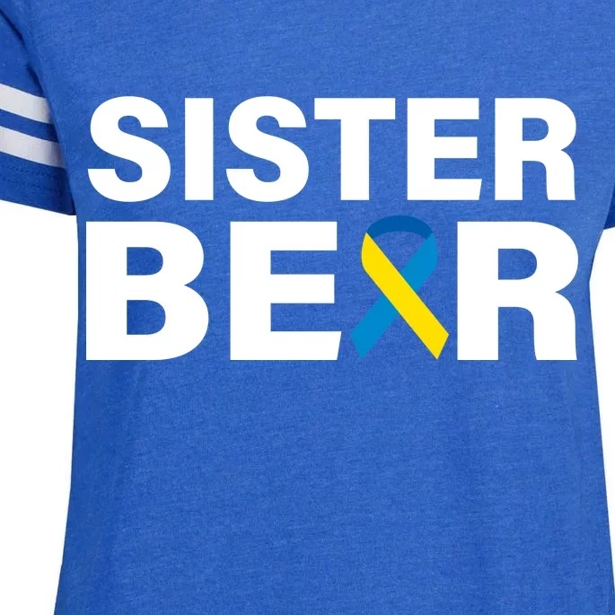 Sister Bear Down Syndrome Awareness Enza Ladies Jersey Football T-Shirt